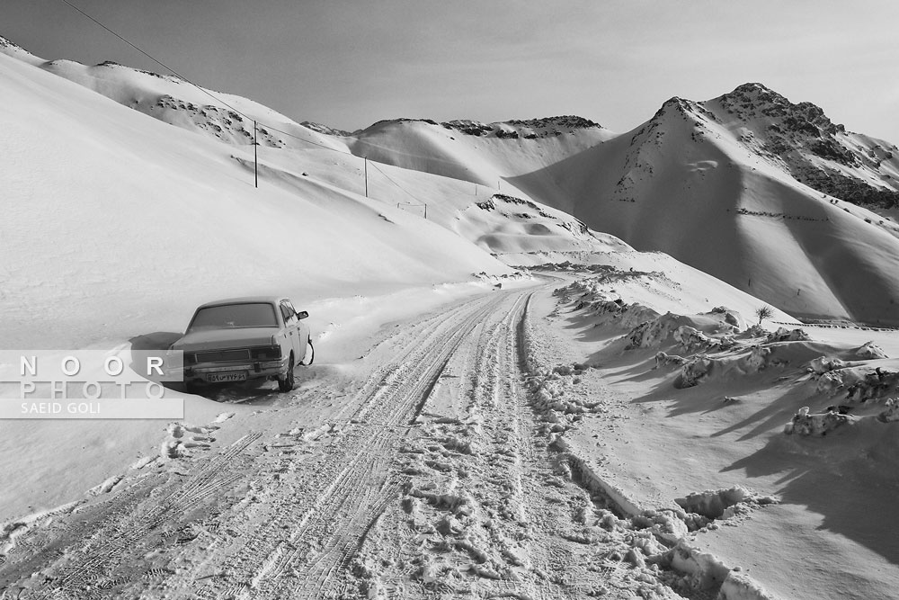 برف در ارتفاعات شهر مریوان استان کردستان