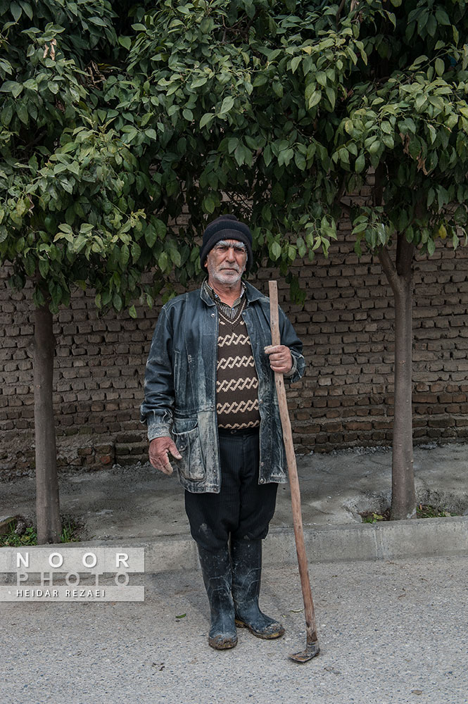 چهره یکی از اهالی روستای کفشگیری گرگان که در زمینه کشاورزی فعالیت دارد.