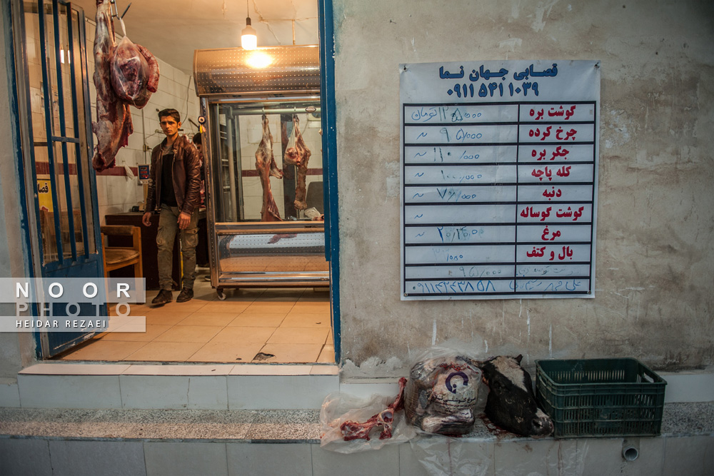 فروشگاه گوشت در روستای کفشگیری گرگان