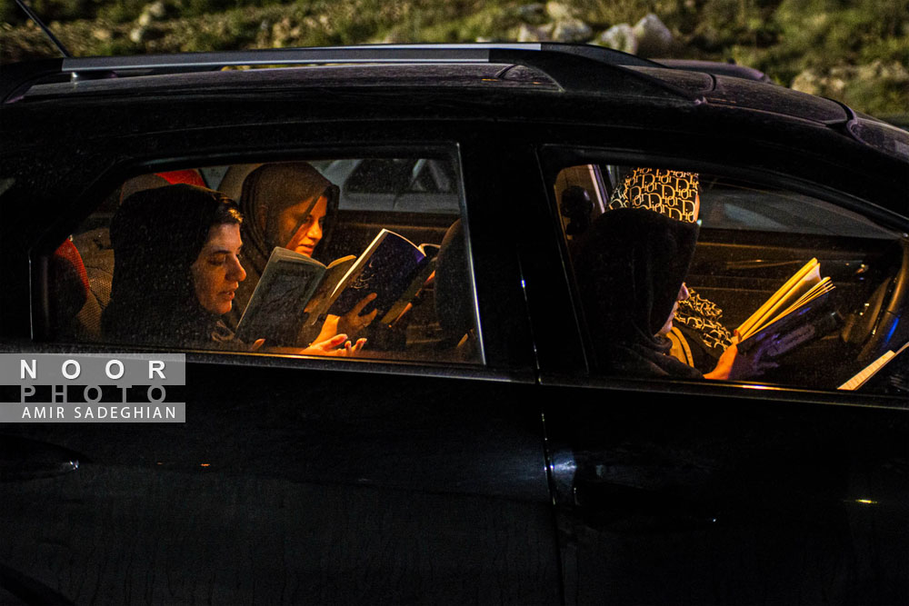 لیالی قدر ، شب بیست وسوم ماه رمضان در خودرو - شیراز
