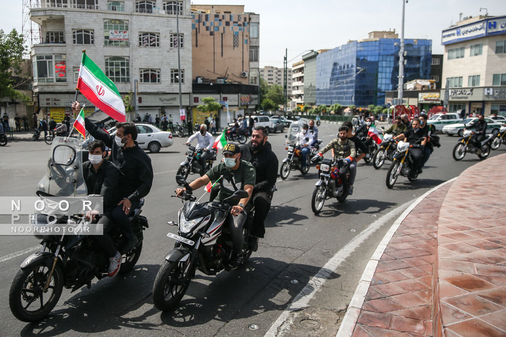 راهپیمایی خودجوش خودرویی روز جهانی قدس در تهران