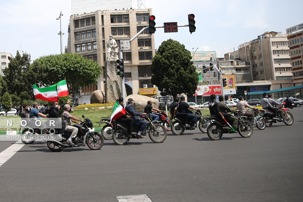 راهپیمایی خودجوش خودرویی روز جهانی قدس در تهران