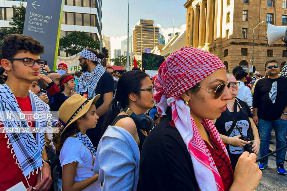 راهپیمایی مردمی برزبین استرالیا در حمایت  فلسطین و محکومیت جنایات صهیونیست
