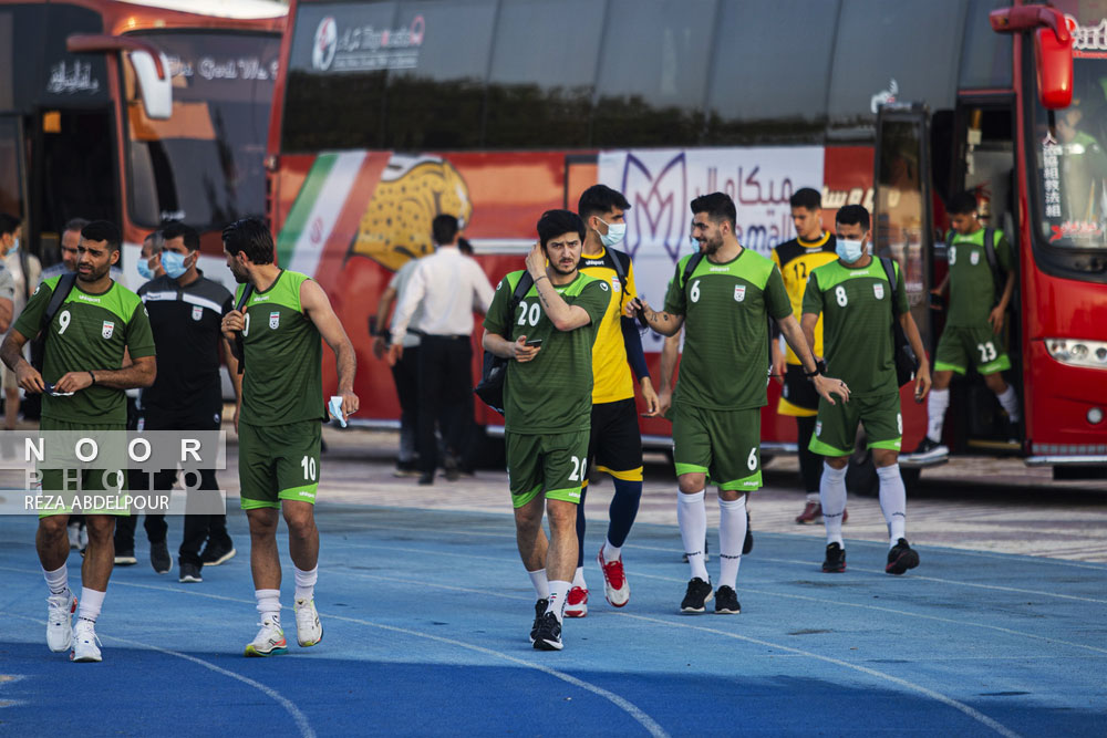 نخستین تمرین تیم ملی فوتبال در کیش