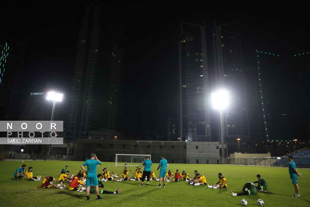تمرین تیم ملی فوتبال ایران در بحرین