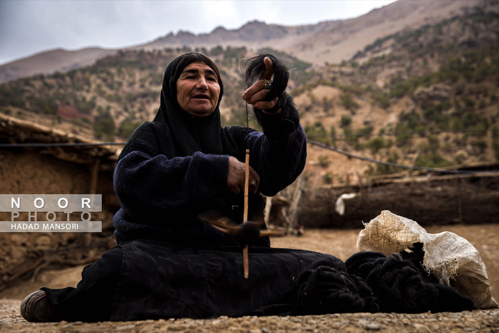 یکی از کارهای روزانه زنان سخت کوش ذلقی غربی الیگودرز لرستان در ایام پشم چینی دام ، استفاده از پشم دام برای نخ ریسی  و تهیه پارچه های مورد استفاده در زندگی روزانه است.