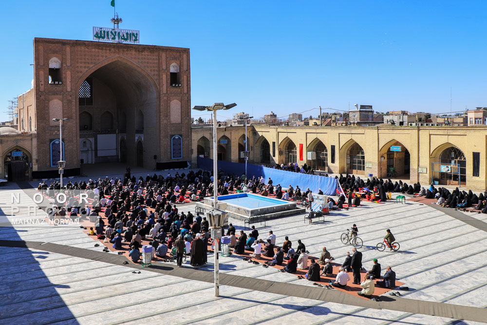 اقامه نماز استسقاء (طلب باران) در مسجد جامع نیشابور