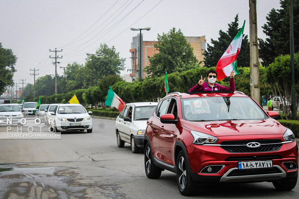 راهپیمایی خودجوش خودرویی روز جهانی قدس در آمل