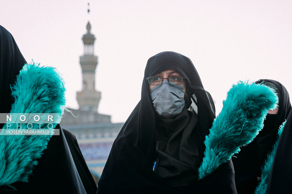 صبحگاه مشترک عهد سربازی در مسجد جمکران